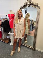 Oatmeal Grove Pocket Dress