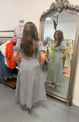 Lime Delight Striped Maxi Dress