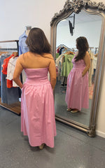 Striped Pink Smocked Maxi Dress