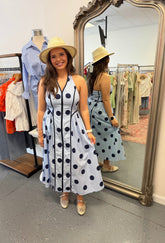 Classical Charm Polka Dot Midi