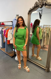 Emerald Elegance Mini Dress