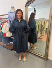 Midnight Charm Shirt Dress