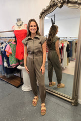 Drop Shoulder Jumpsuit