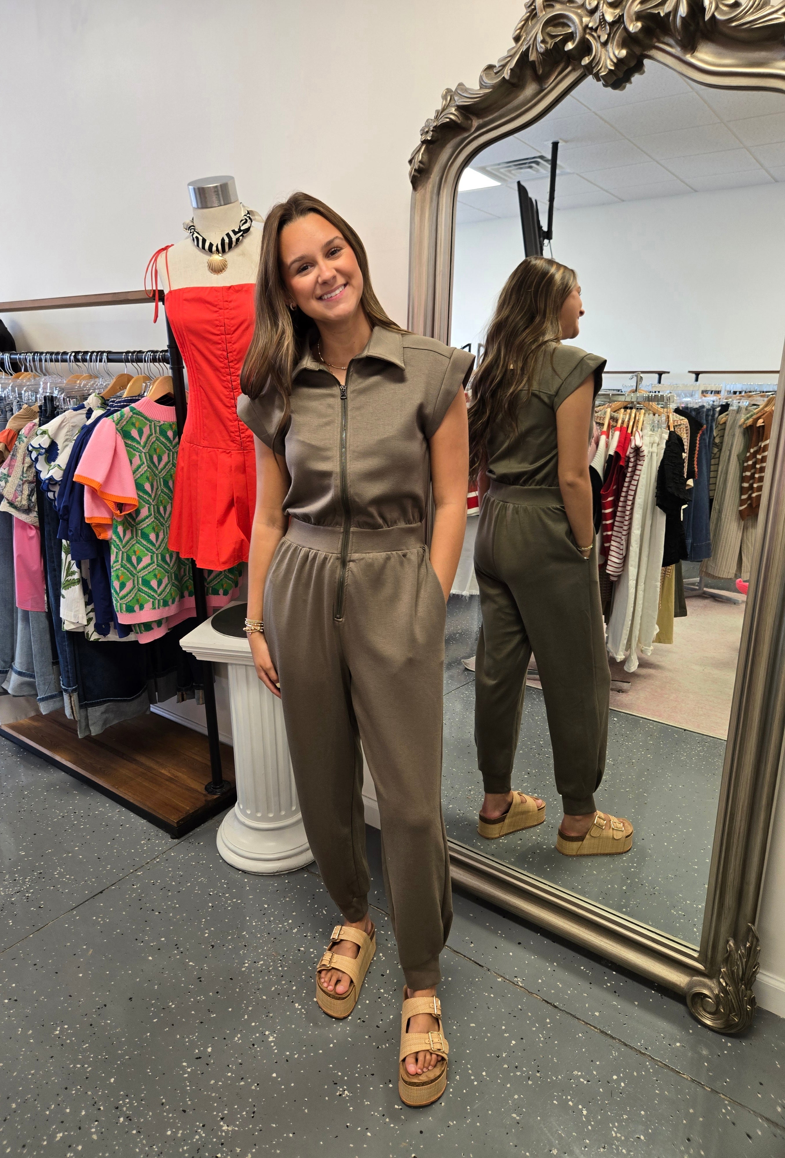 Drop Shoulder Jumpsuit