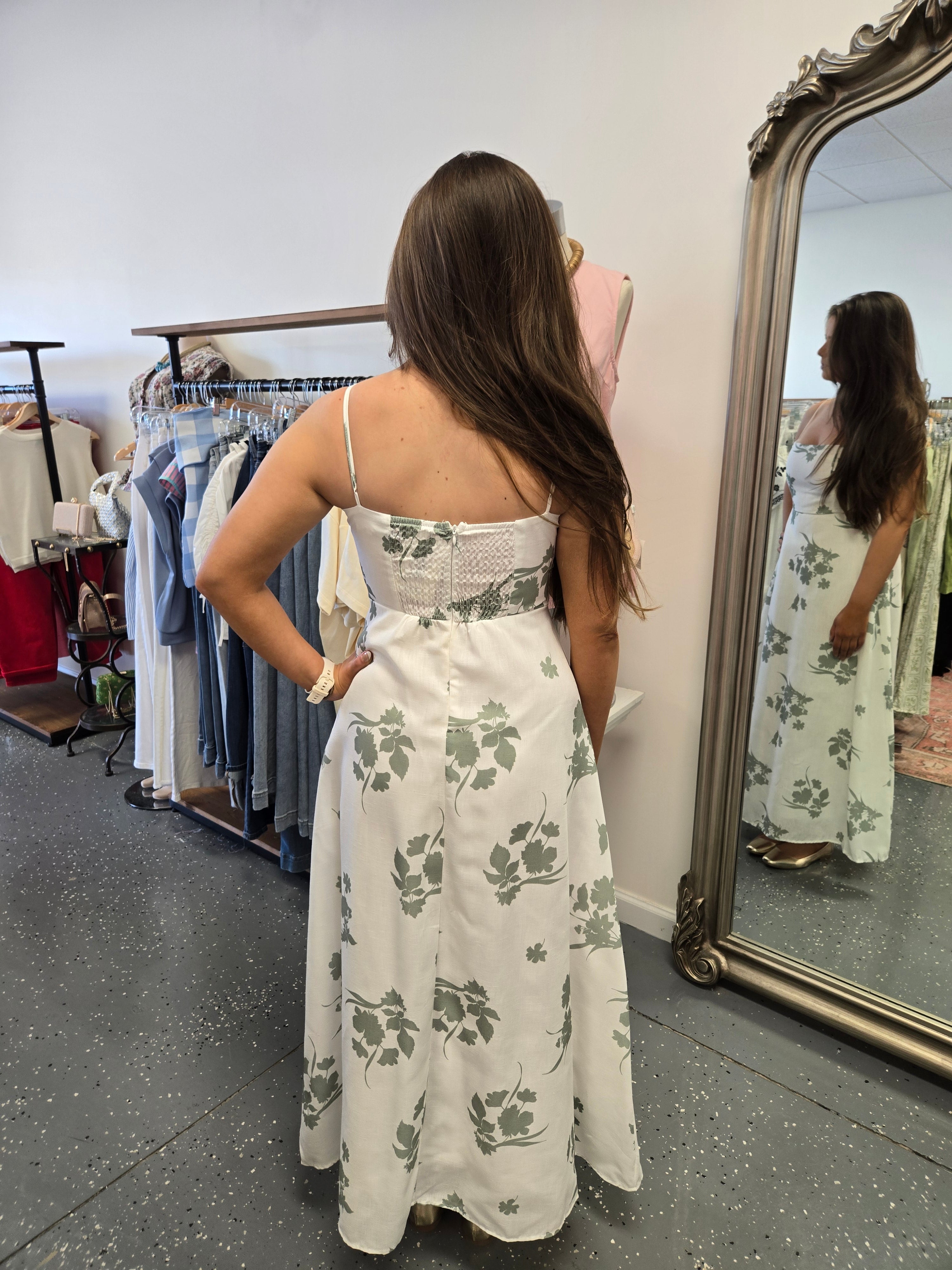 Sage Garden Midi Dress
