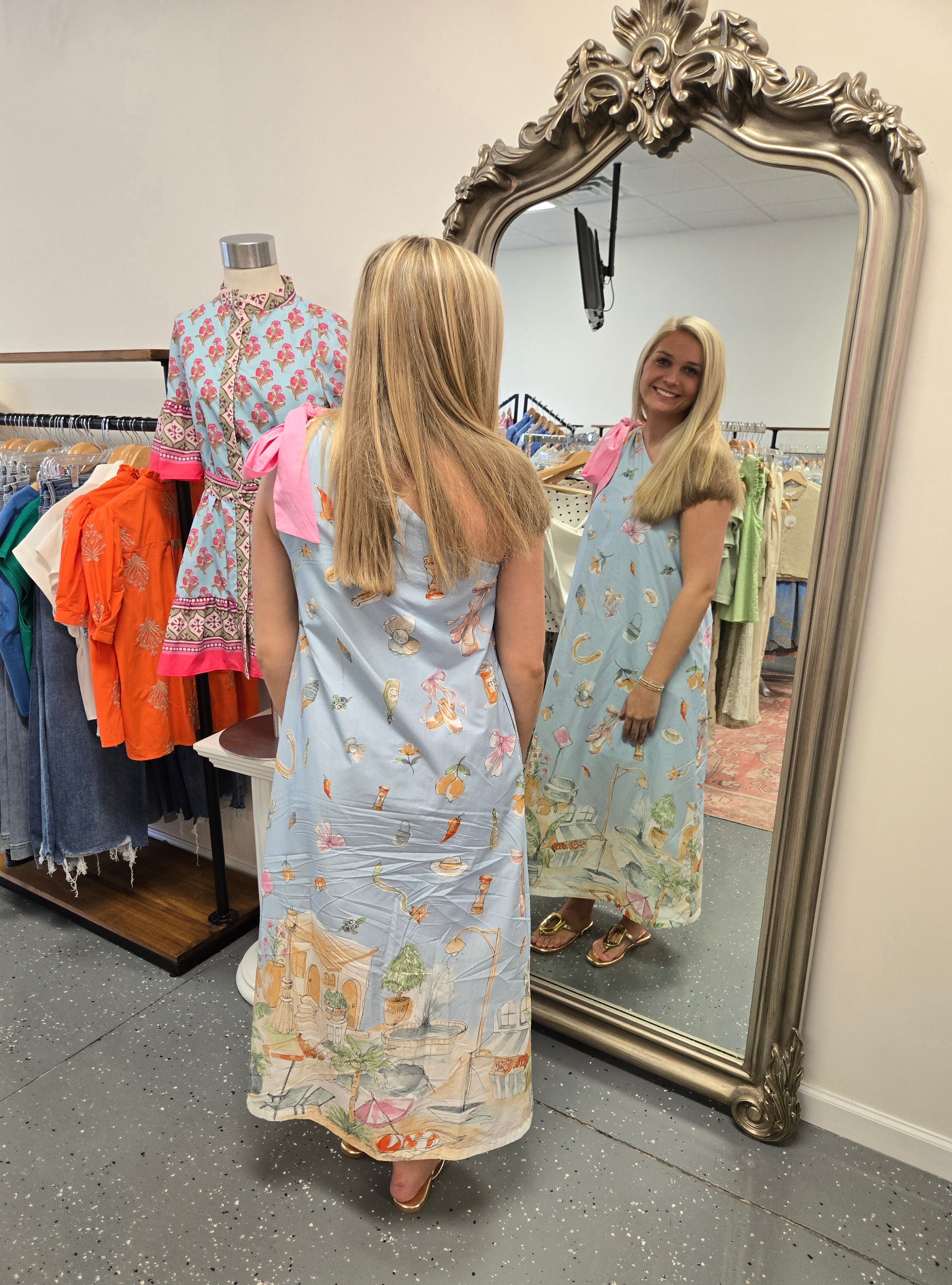 Seaside Storybook Maxi Dress