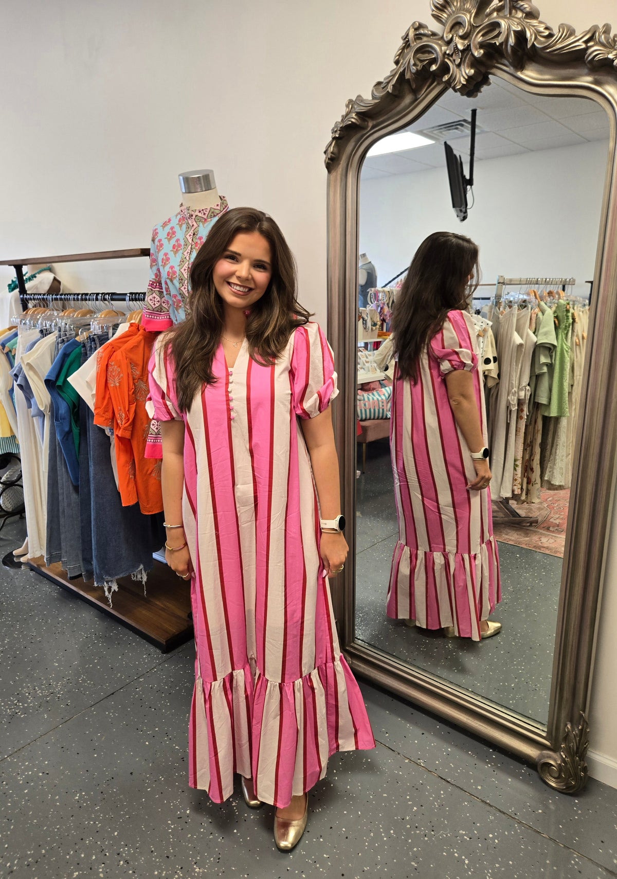 Pink Lemonade Striped Maxi