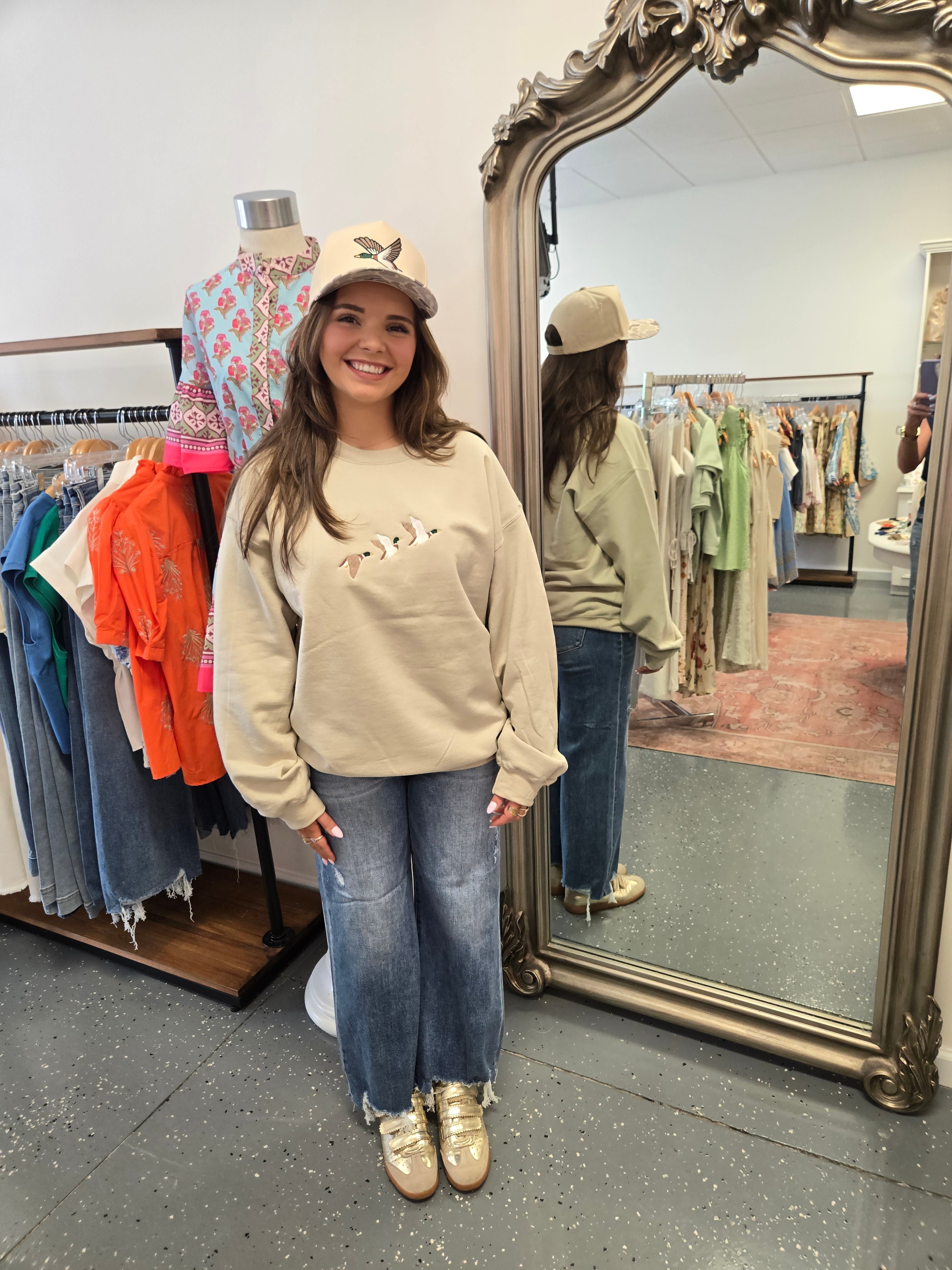 Embroidered Mallard Sweatshirt