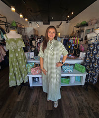 Olive Grove Midi Dress