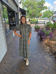 Autumn Garden Midi Dress