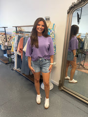 Loose Fit Denim Shorts