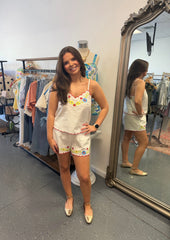 Embroidered Shorts Set