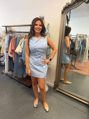 Blue Skies and Bows Mini Dress