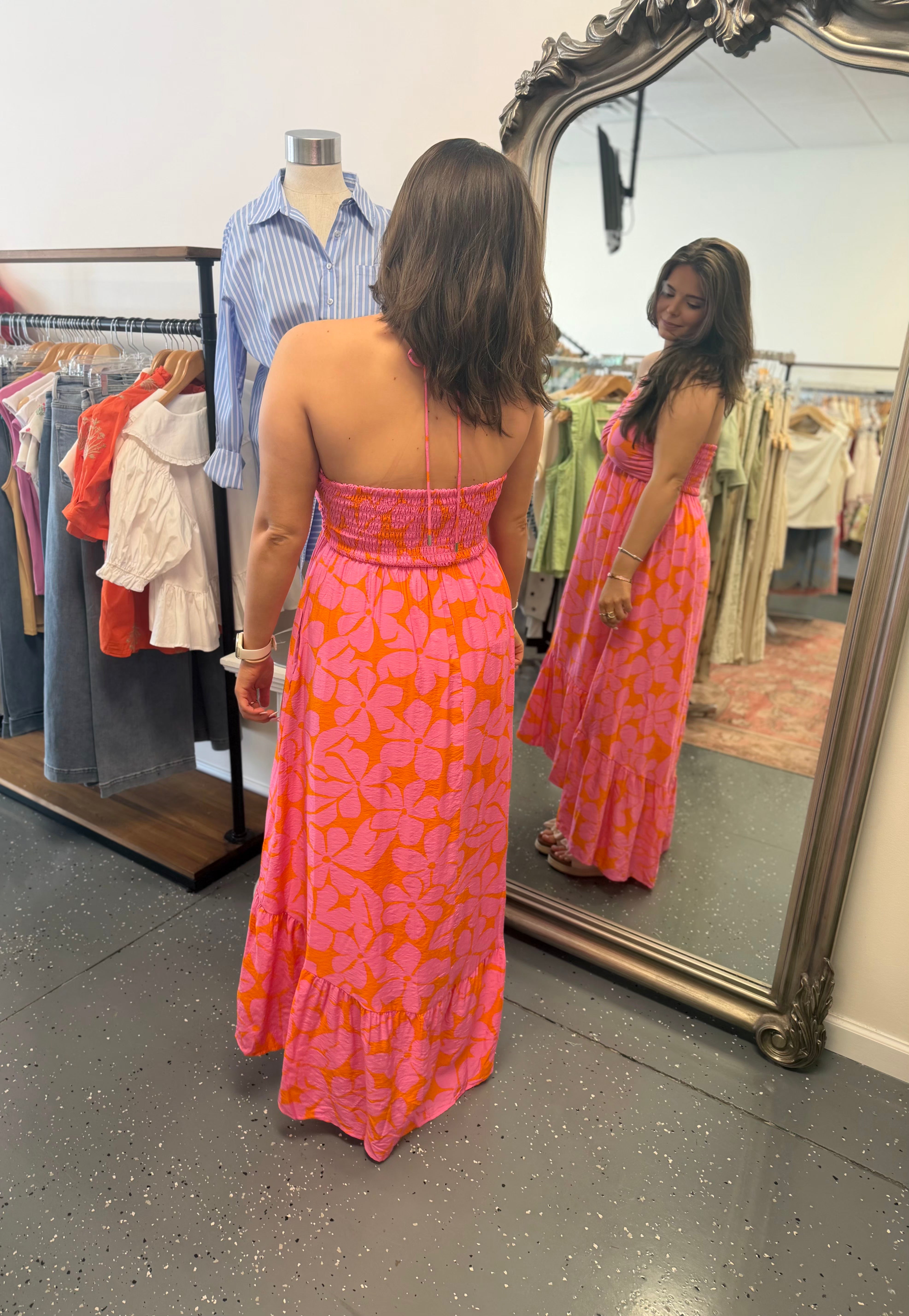 Pink Paradise Midi Dress