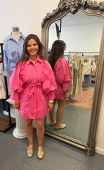 Pretty in Pink Shirt Dress