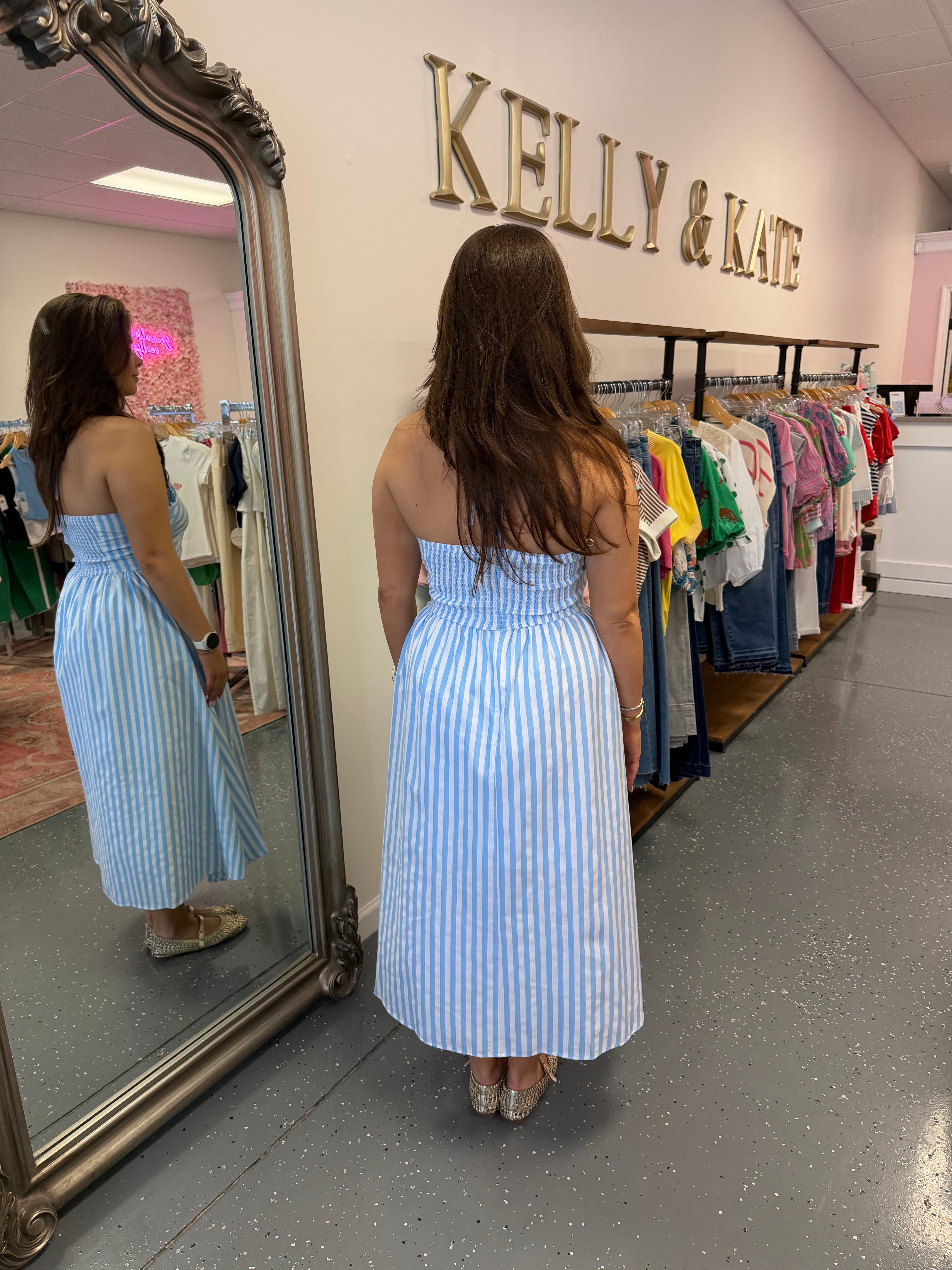 Blue Slush Stripe Dress