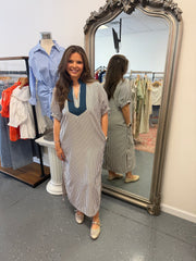 The Classic Striped Midi