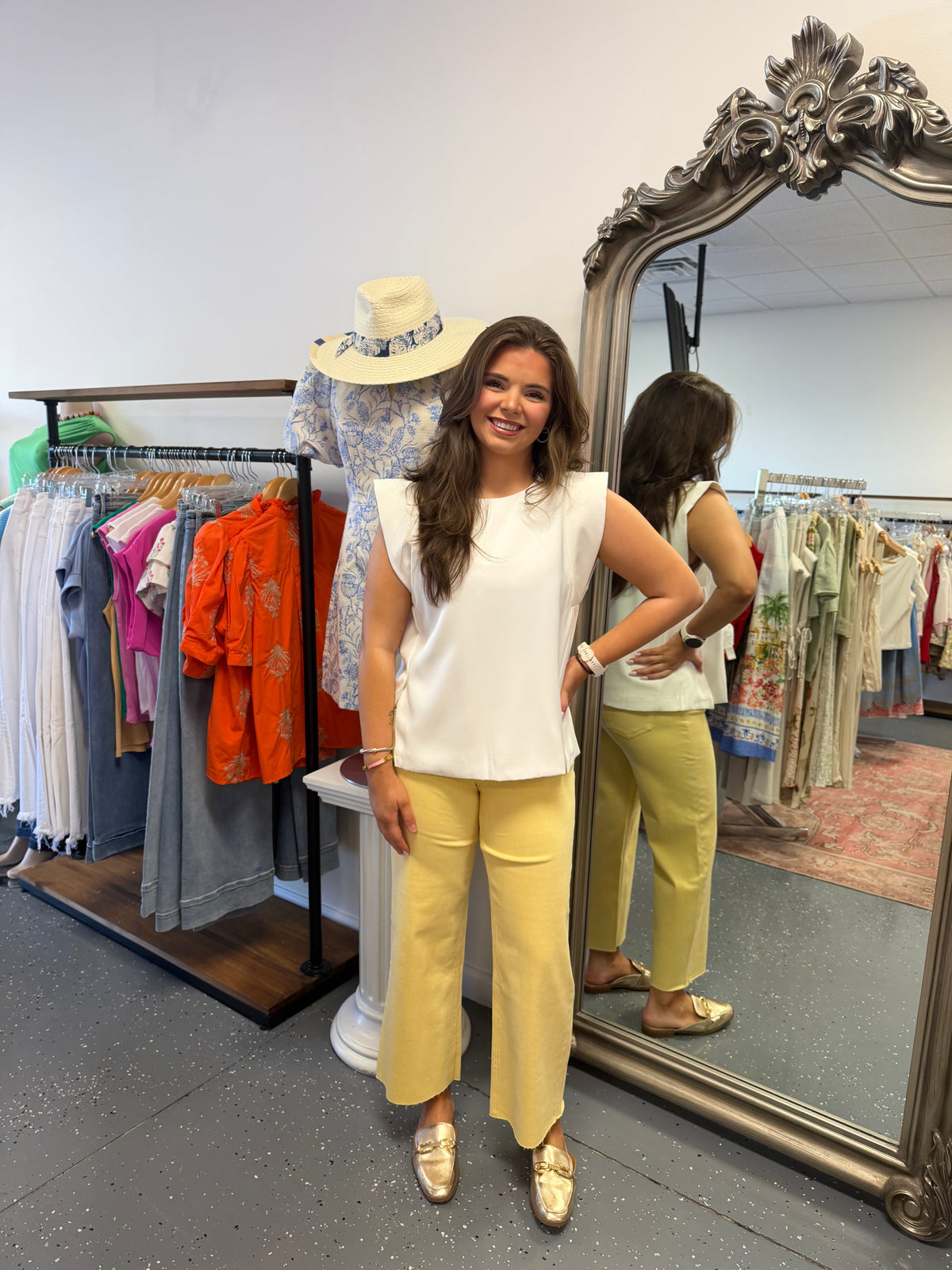 Baby Yellow Wide Leg Jeans