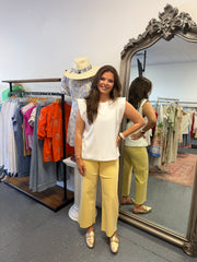Baby Yellow Wide Leg Jeans