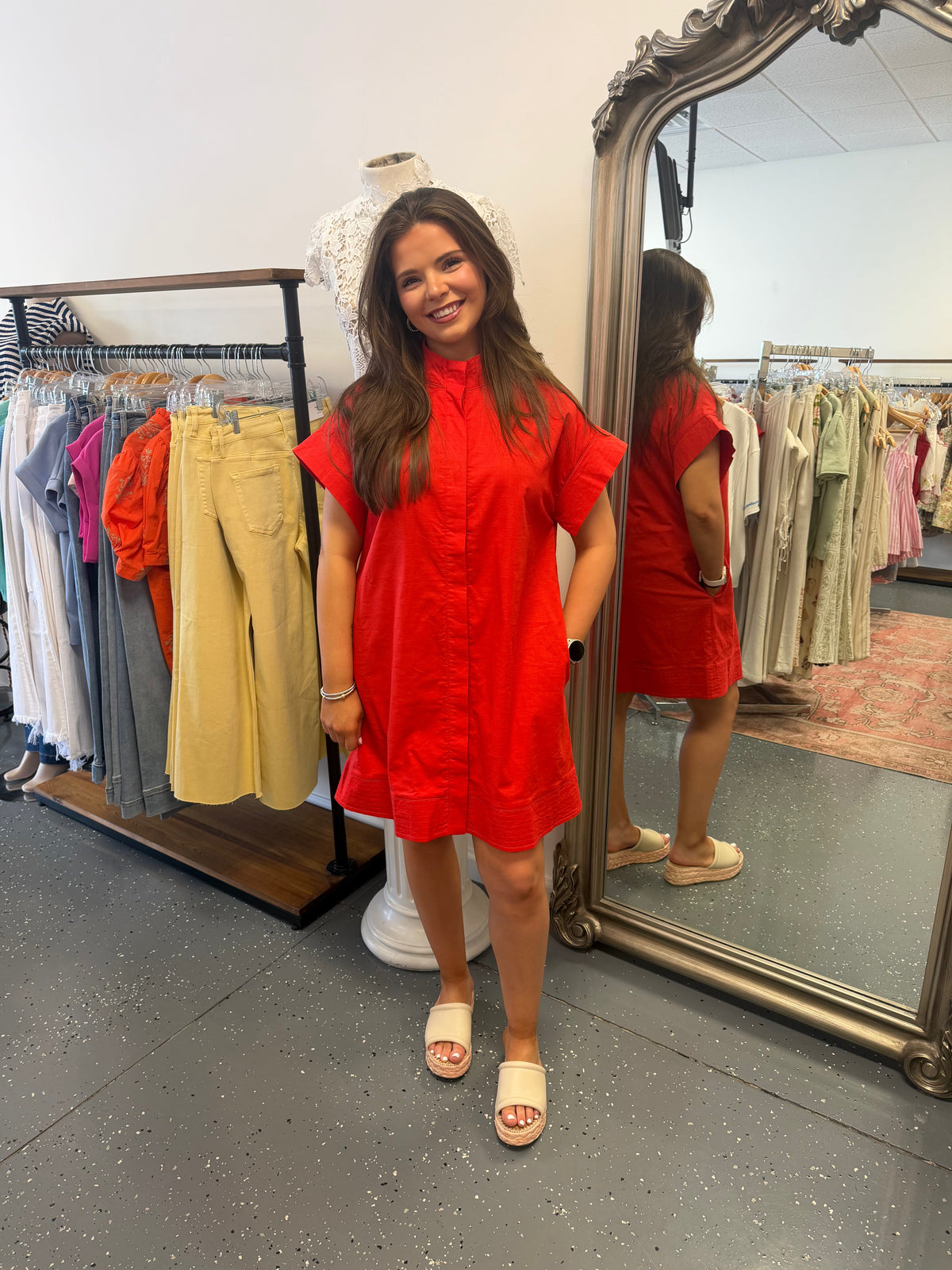 Cherry Pop Shirt Dress
