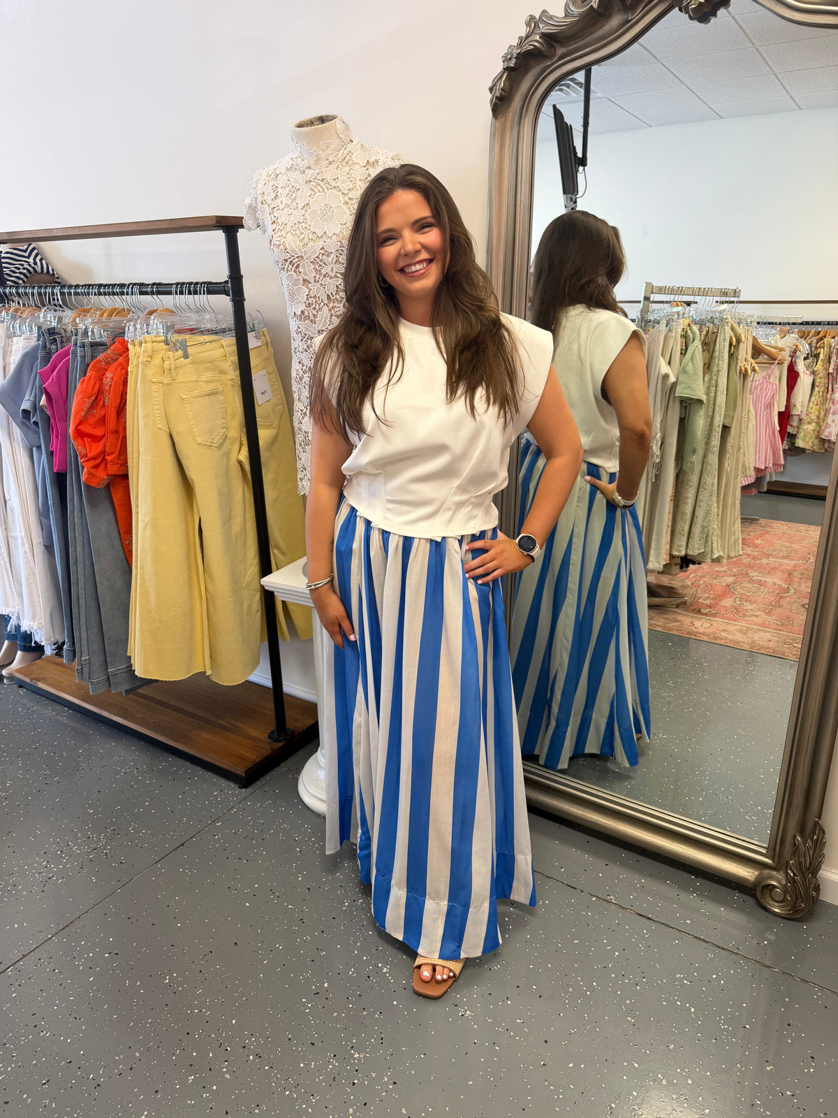 Seaside Stripe Maxi Skirt