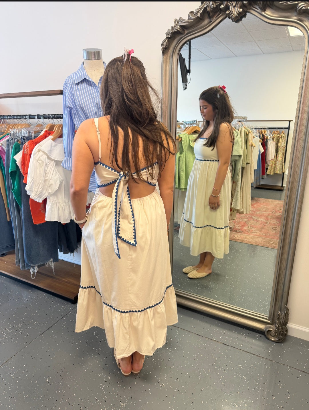 Santorini Coast Midi Dress